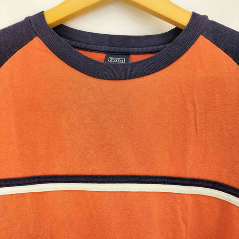 ポロバイラルフローレン Polo by RALPH LAUREN 00s コットン カラー切替 ラグラン ロングスリーブTシャツ メンズ import:L