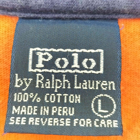 ポロバイラルフローレン Polo by RALPH LAUREN 00s コットン カラー切替 ラグラン ロングスリーブTシャツ メンズ import:L