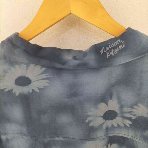 メゾンキツネ MAISON KITSUNE 25SS RESORT SHIRT フラワープリント半袖シャツ メンズ XL