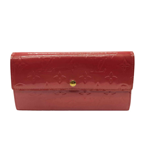 ルイヴィトン LOUIS VUITTON ヴェルニ ポルトフォイユ・サラ ローズポップ 長財布 レディース