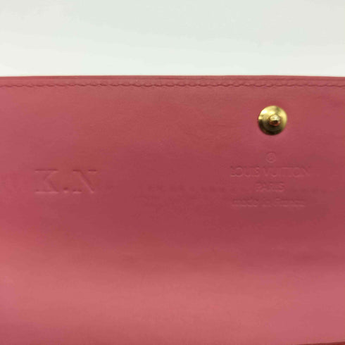 ルイヴィトン LOUIS VUITTON ヴェルニ ポルトフォイユ・サラ ローズポップ 長財布 レディース
