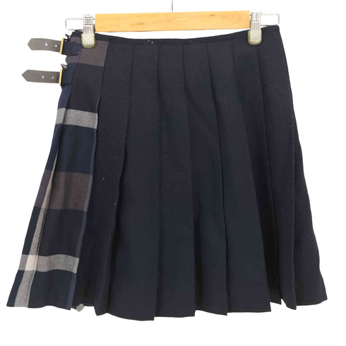 ブルーレーベルクレストブリッジ BLUE LABEL CRESTBRIDGE ミニ丈 チェック ベルトギミック ラップ カート レディース JPN:38