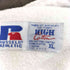 ラッセルアスレチック RUSSELL ATHLETIC 90s USA製 HIGH Cotton 裾ロゴ刺繍 ハーフジップ スウェット プルオーバー メンズ import:XL