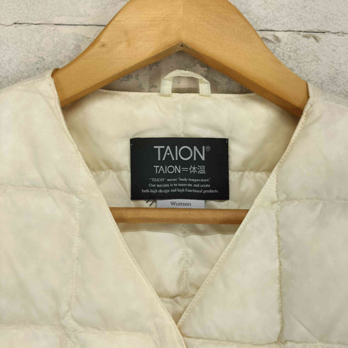 タイオン TAION ベーシック Vネックボタン インナーダウンベスト レディース JPN:L