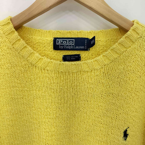 ポロバイラルフローレン Polo by RALPH LAUREN ウール混 ロングスリーブ クルーネック ニット レディース XXL