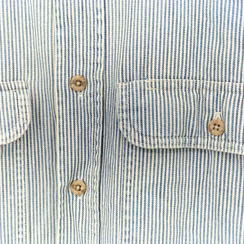 シアーズローバックス SEARS ROEBUCKS 90s ヒッコリーストライプシャツ メンズ