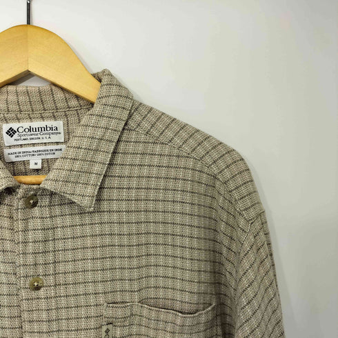 コロンビア Columbia 00s インド綿 チェック ボタンダウン L/S シャツ メンズ import:M