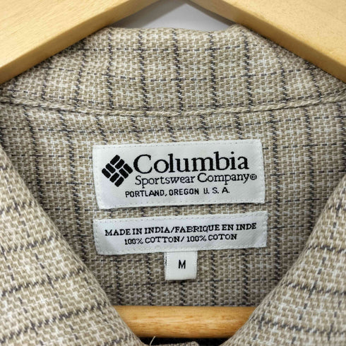 コロンビア Columbia 00s インド綿 チェック ボタンダウン L/S シャツ メンズ import:M