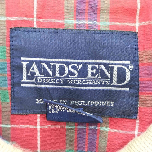 ランズエンド LANDS END 90s コットンポリ ハリントンジャケット メンズ XL