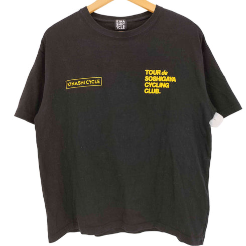 キナシサイクル 木梨サイクル KINASHI CYCLE TOUR de SSOSHIGAYA CYCLING CLUB 両面プリント クルーネック半袖Tシャツ メンズ JPN:S