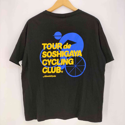 キナシサイクル 木梨サイクル KINASHI CYCLE TOUR de SSOSHIGAYA CYCLING CLUB 両面プリント クルーネック半袖Tシャツ メンズ JPN:S