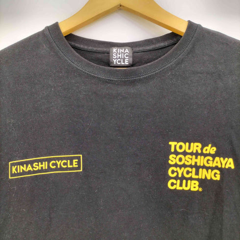キナシサイクル 木梨サイクル KINASHI CYCLE TOUR de SSOSHIGAYA CYCLING CLUB 両面プリント クルーネック半袖Tシャツ メンズ JPN:S