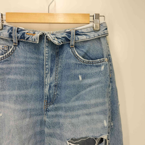 ザラ ZARA TRF折り返しウエストバンドミッドライズジーンズ レディース 32