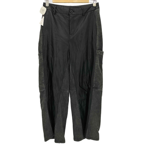 NUTH フェイクレザー スウェット ドッキング パンツ レディース M