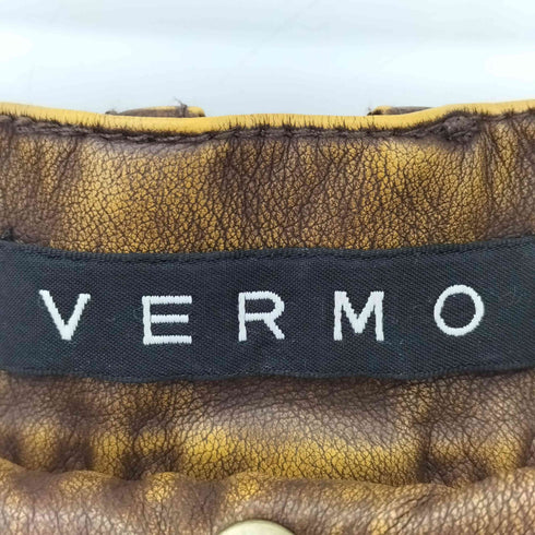 VERMO フェイクレザー スリット スカート レディース