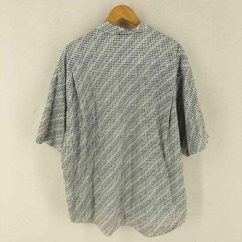 バレンシアガ BALENCIAGA All Over Logo Print Button Up Short Sleeve Shirt メンズ 42