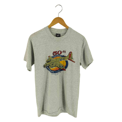 フルーツオブザルーム FRUIT OF THE LOOM 90S USA製 B-17G プリント Tシャツ メンズ M
