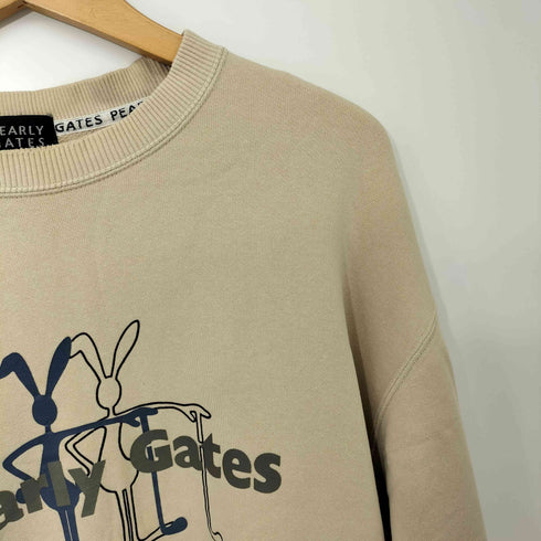 パーリーゲイツ PEARLY GATES ラビット プリント フレンチテリー クルーネック スウェット メンズ JPN:5