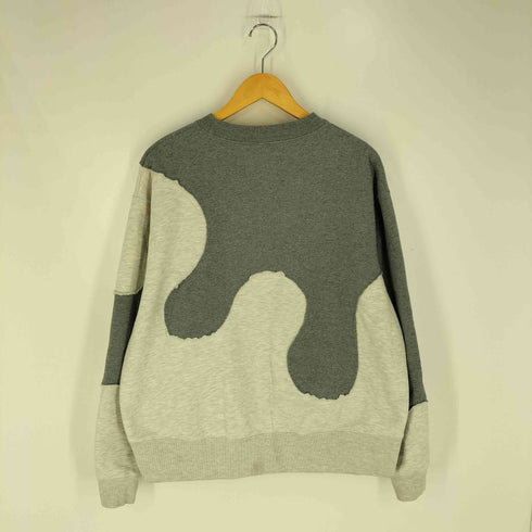 APHLOTUS カーブ切替 バイカラー クルーネック 裏起毛スウェット メンズ JPN:M