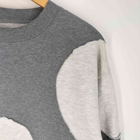 APHLOTUS カーブ切替 バイカラー クルーネック 裏起毛スウェット メンズ JPN:M