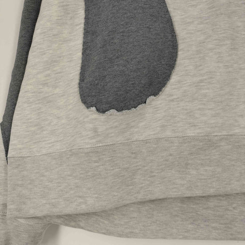 APHLOTUS カーブ切替 バイカラー クルーネック 裏起毛スウェット メンズ JPN:M