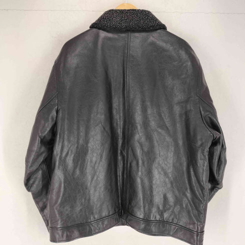 SANTAFE LEATHER 襟ボアレザージャケット 裏地キルティング メンズ JPN:XL