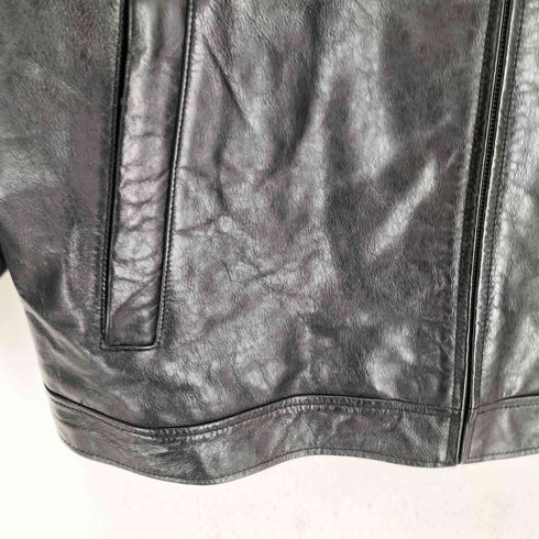 SANTAFE LEATHER 襟ボアレザージャケット 裏地キルティング メンズ JPN:XL