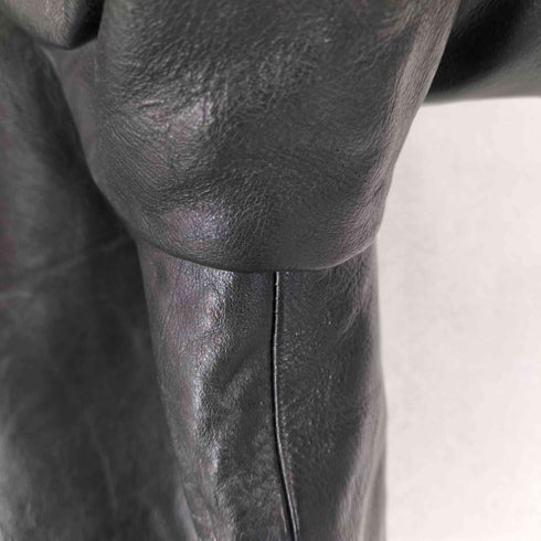 SANTAFE LEATHER 襟ボアレザージャケット 裏地キルティング メンズ JPN:XL