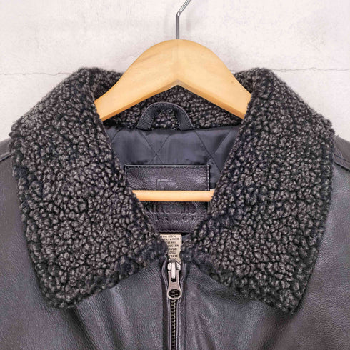 SANTAFE LEATHER 襟ボアレザージャケット 裏地キルティング メンズ JPN:XL