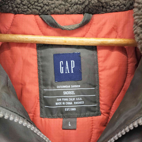 ギャップ Gap SNORKEL ファー裏地キルティングモッズコート メンズ import:L