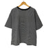 アドラー ADRER エクストラクオリティヘヴィコットンビッグT ボーダーヘビーコットンTシャツ メンズ JPN:M