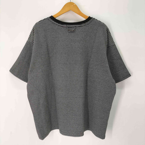 アドラー ADRER エクストラクオリティヘヴィコットンビッグT ボーダーヘビーコットンTシャツ メンズ JPN:M