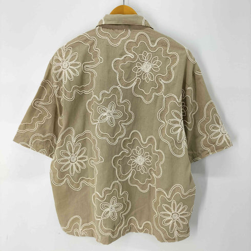 ザラ ZARA コットン総柄ガーゼシャツ メンズ import:M