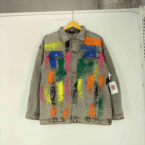 BEULAH ペイント カスタム デニム トラッカー ジャケット メンズ M/L