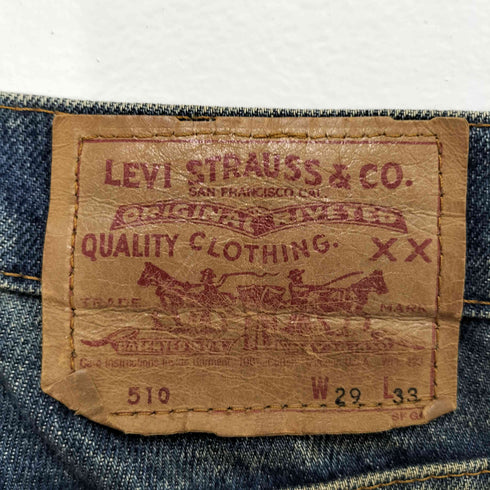 リーバイス Levis 510 USA製 ボタン裏525 ジップフライデニムパンツ メンズ W29 L33