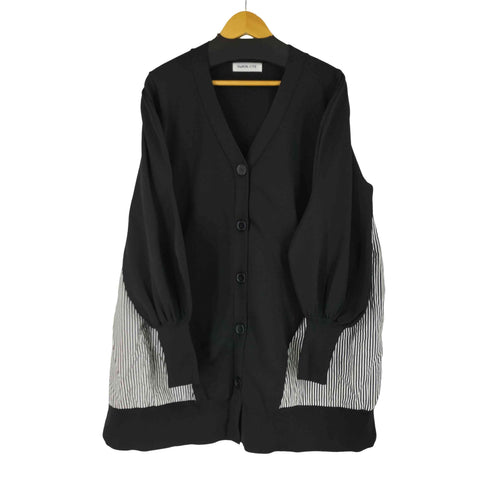 ヘリンドットサイ HeRIN.CYE シャツ切替 ロングカーディガン レディース FREE