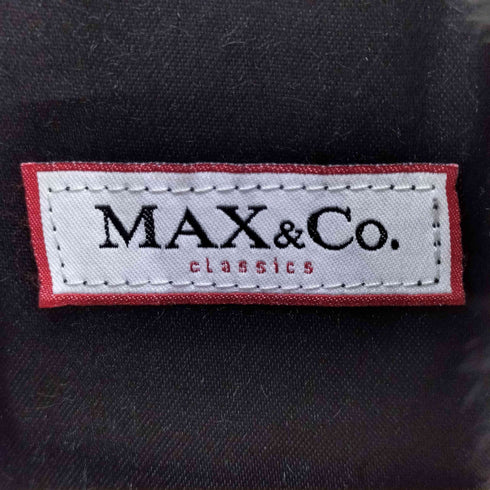 マックスアンドコー MAX&CO. ウール混紡 ツイード 襟ファー ダブルブレスト ロングコート レディース JPN:42