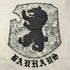 BAUHAUS バックレザー ロゴ カットオフ L/S ストライプ シャツ メンズ
