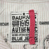 BAUHAUS バックレザー ロゴ カットオフ L/S ストライプ シャツ メンズ