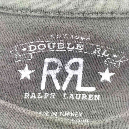ダブルアールエルラルフローレン RRL RALPH LAUREN ブランドロゴプリント クルーネックTシャツ メンズ S