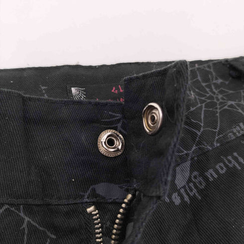 GLP GOTHING LOUTAE PUNK スカル ドクロ 総柄 ジップ ボンテージ パンツ Y2K メンズ XL
