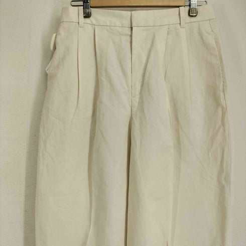 ユニクロ UNIQLO リネンブレンドバレルレッグパンツ/丈短め レディース JPN:XL