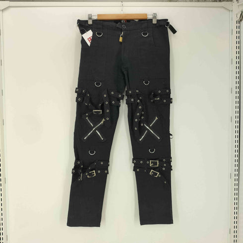 DEAD THREADS 南京錠ジップ ハトメ ジップ ボンテージ パンツ Y2K メンズ XL