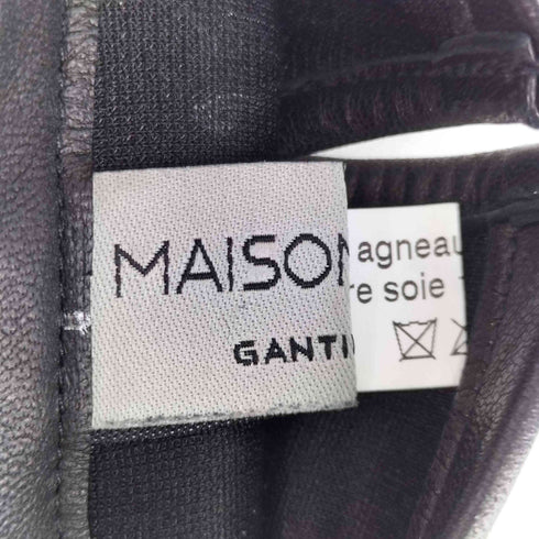 maison fabre MADE IN FRANCE プリントデザイン レザー手袋 メンズ