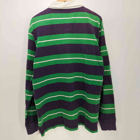 コロンビア Columbia 00s Y2K ロゴ刺繍 ボーダー ラガーシャツ メンズ JPN:XL