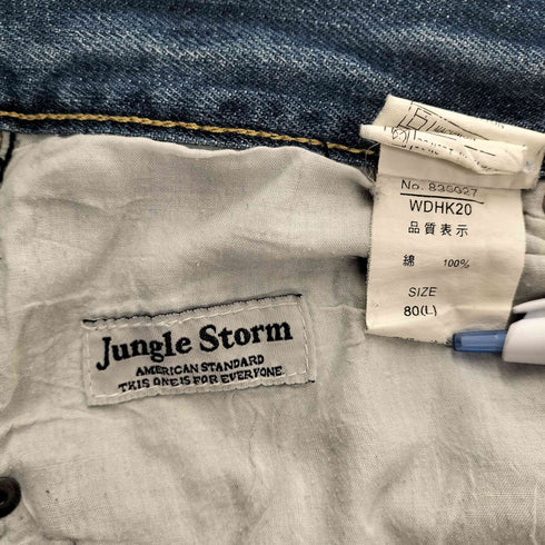 ジャングルストーム JUNGLE STORM ダメージ加工 ストレートデニムパンツ メンズ US:32-33