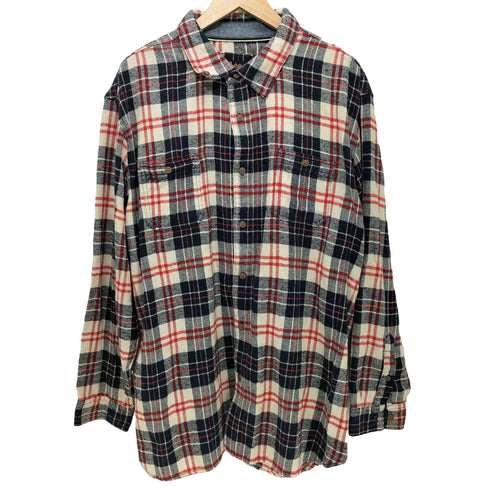 リー Lee マチ付 コットン ワークシャツ チェック ネルシャツ メンズ import:XXL