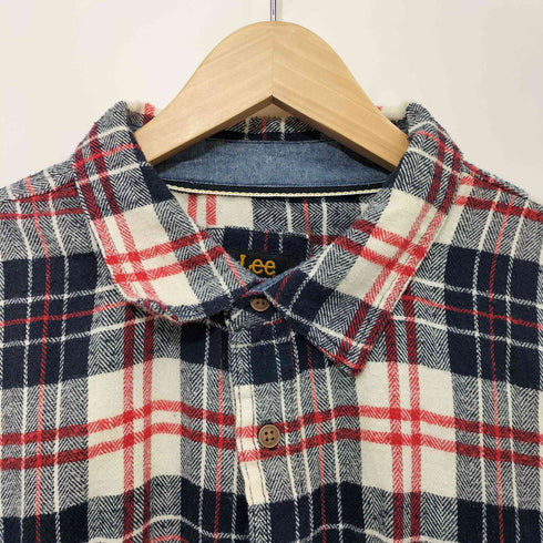 リー Lee マチ付 コットン ワークシャツ チェック ネルシャツ メンズ import:XXL
