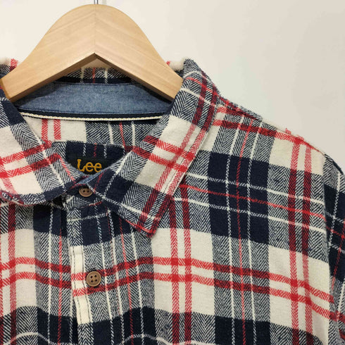 リー Lee マチ付 コットン ワークシャツ チェック ネルシャツ メンズ import:XXL