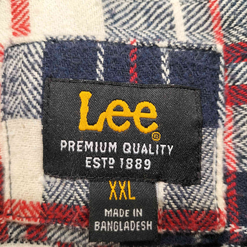 リー Lee マチ付 コットン ワークシャツ チェック ネルシャツ メンズ import:XXL